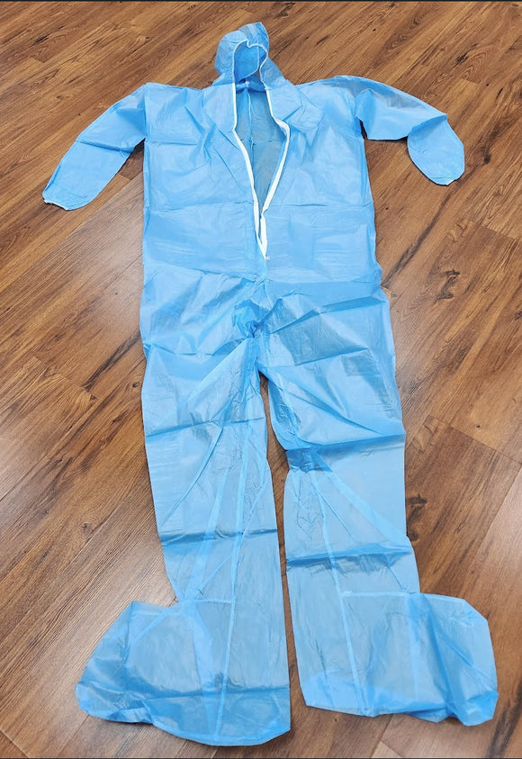 Coverall Isolation Gown Disposable Blue XL Non Medical Lightstone 100 PCS CASE