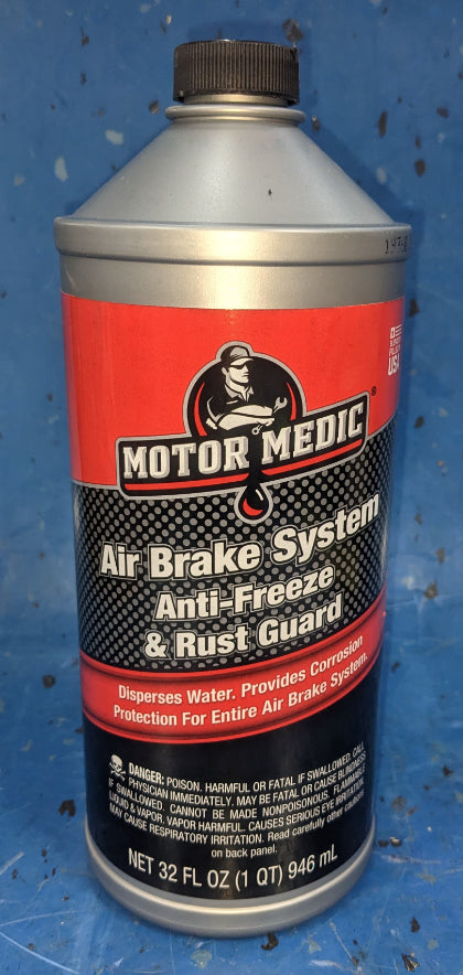 Motor Medic Air Brake System Anti-Freeze Conditioner Rust Guard 32 oz 1 qt