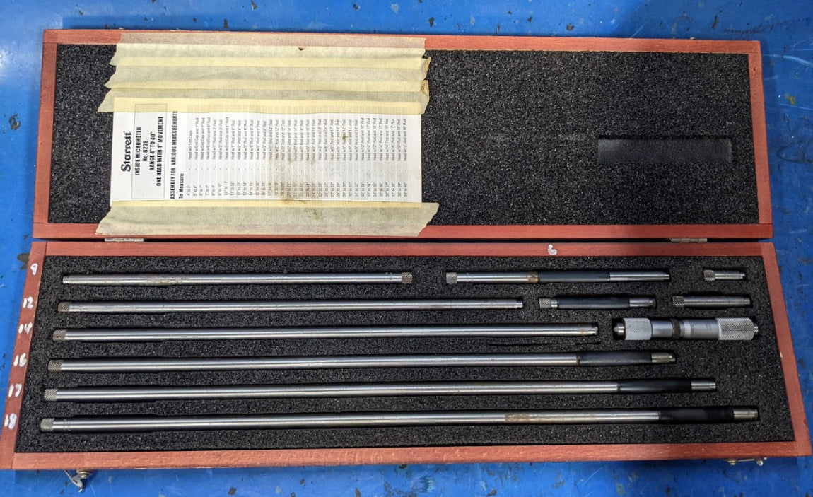 USED Starrett 823E 440' Inside MIcrometer with Case getexcess