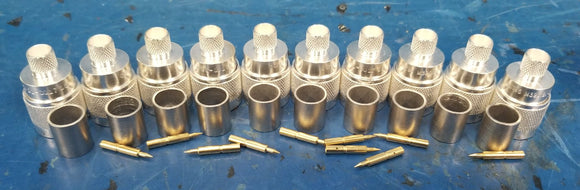 (10) PCS - N-Type Series RF Coaxial Connector Crimp Plug for RG-213/U M39012/01-0017