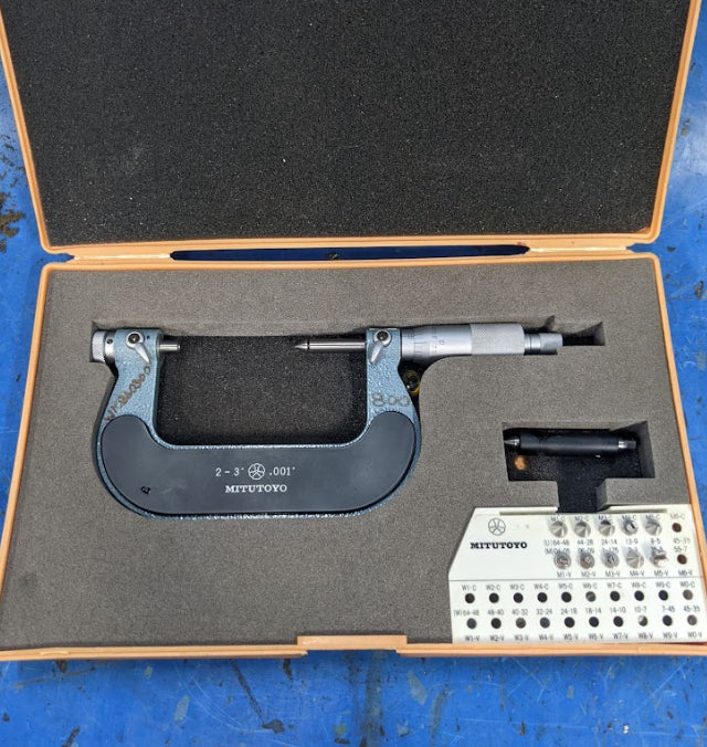 USED Mitutoyo 126139 Screw Thread Micrometer Interchangeable Tips 2 to