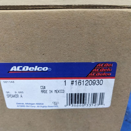 GM 16120930 Speaker Assembly Radio Rear 1992-1993 Oldsmobile Cutlass