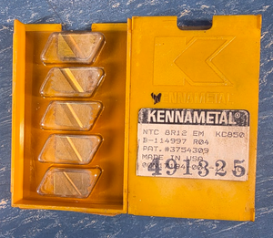 Kennametal KC850 Insert Set of 5 Pcs NTC8R12EM