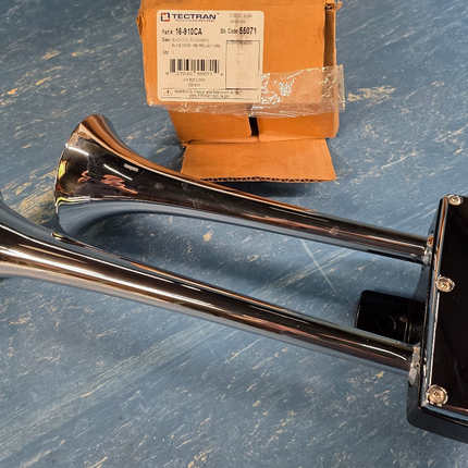 Tectran 16-910CA Chrome Dual Round Air Horn 15 1/4 In Long