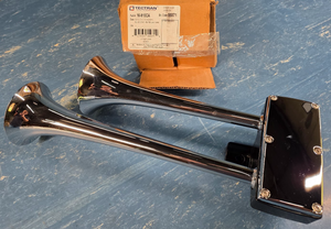Tectran 16-910CA Chrome Dual Round Air Horn 15 1/4 In Long