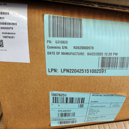 10076251 Cummins 6310820 EV Radiator KIt Module Dash Type C