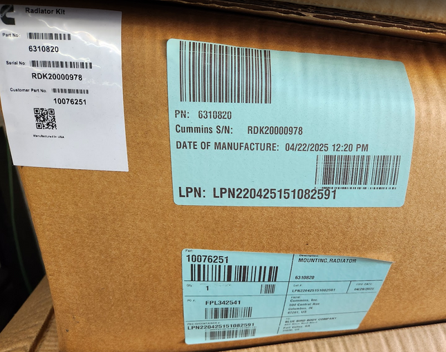 10076251 Cummins 6310820 EV Radiator KIt Module Dash Type C