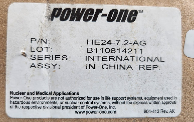 HE24-7.2-AG Power-One Power Supply