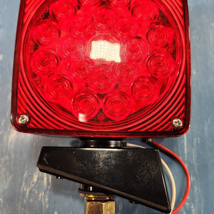 10010269 Dual Face Square Red Amber 45 LED Pedestal Fender Turn Light 4.5” Stud Mount Truck Bus