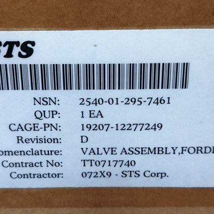 Deep Water Fording Valve Assy 2540012957461 12277249 5 Ton Military Hummer Humvee