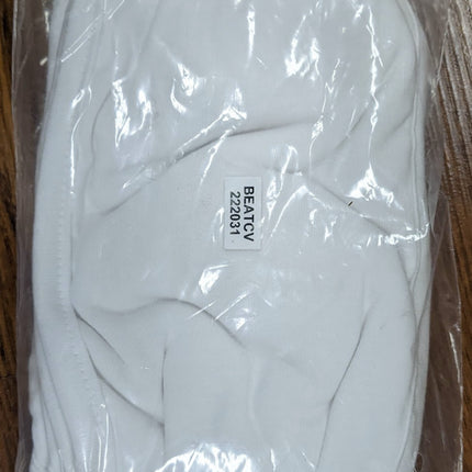 Hanes White Cloth Mask Unisex One Size Washable Reusable Case of 100