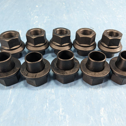 Box of 10 - Grade 8 078019 Metric Sleeved Flange Nut M22 x 1.5 19mm sleeve 33mm hex Automann 201.3032 - getexcess