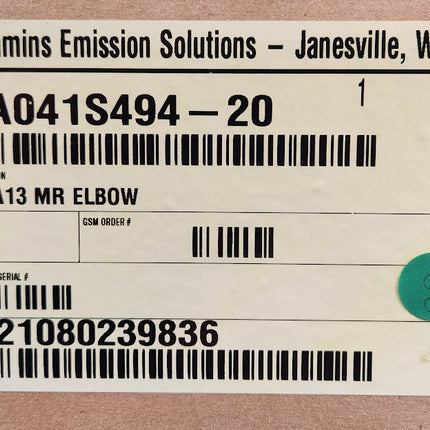 Cummins DPF Elbow Tube Exhaust Pipe 5300785 A041S494 EPA13 MR