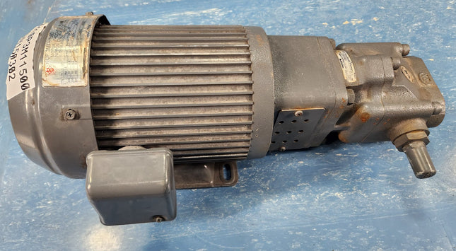 Nippon Motor Trichoid Pump TOP-3MF-1500 3-Phase Induction Motor Assembly