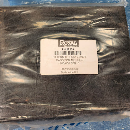 Royal Products Drum Pad Drum Filtermist Polyether Pads for Models F-600 900