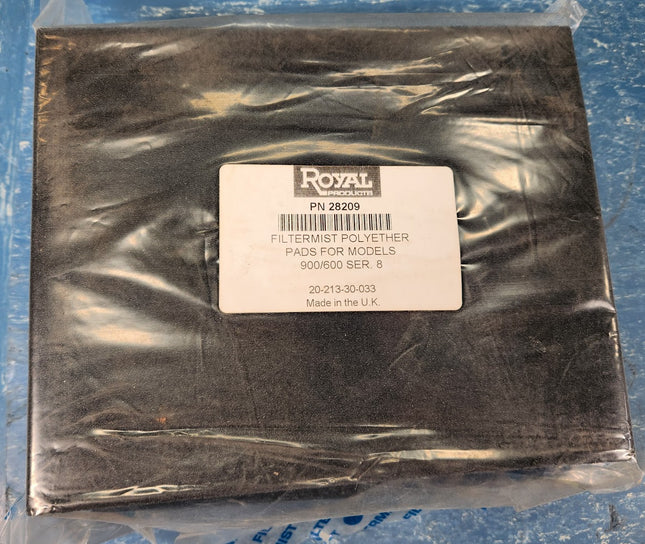Royal Products Drum Pad Drum Filtermist Polyether Pads for Models F-600 900