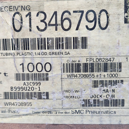 SMC TIV07G-305 1/4" Air Brake Tubing DOT Tube Nylon 1000' 0.250 Reinforced
