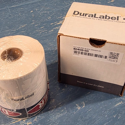 DuraLabel 80406-50 DLP300 4x6 Red Black Danger Outdoor Arc Flash Safety