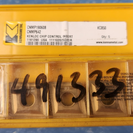 CNMP190608 Kennametal Carbide Insert CNMP642 KC850 Grade Set of 5 - getexcess