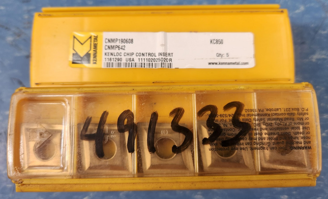CNMP190608 Kennametal Carbide Insert CNMP642 KC850 Grade Set of 5 - getexcess