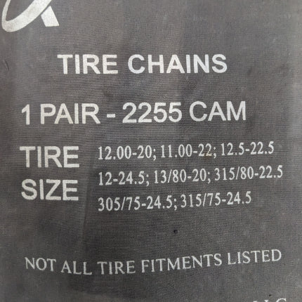 Titan Single Tire Truck Chains Alloy Ladder PAIR # 2255CAM