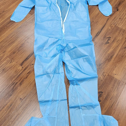 Coverall Isolation Gown Disposable Blue XL Non Medical Lightstone 100 PCS CASE