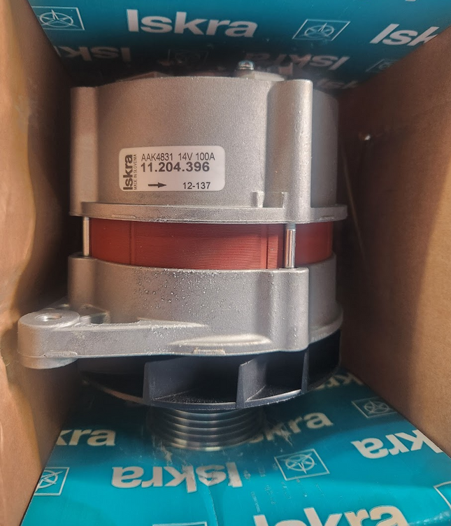 Iskra Alternator AAK4831 14V 100A 11.204.396 IA 1309 John Deere Genset