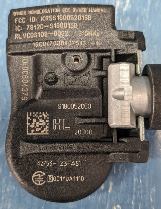 TPMS Tire Pressure Sensor Acura 2015-2020 MDX RDX ILX TLX 42753-TZ3-A51