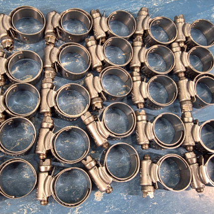 Pack of (25) Worm Gear Hose Clamp SS Lined Liner SAE8 9408H 6508E 615-008