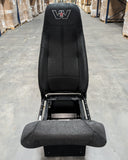 Bostrom Western Star T900F Truck Passenger Seat Fixed Suspension with Locked Tool Box High Back Black Cloth