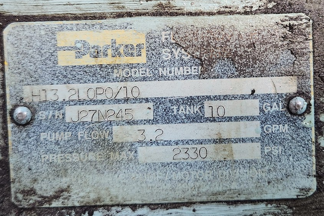 Parker Fluid Systems H13.2L0P0/10 Fixed Displacement H-Pak Hydraulic Power Unit