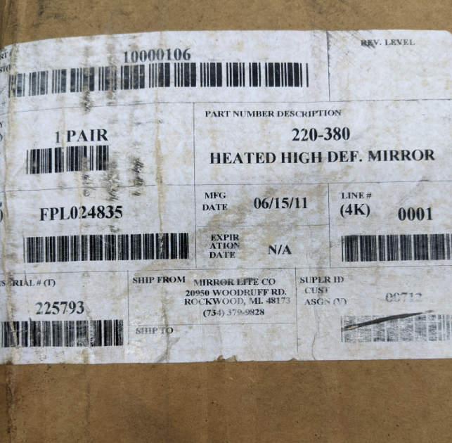 Black Heated HD Bus Mirrors w/Brackets Pair Mirror Lite 220-380 Blue Bird D3 Series - getexcess