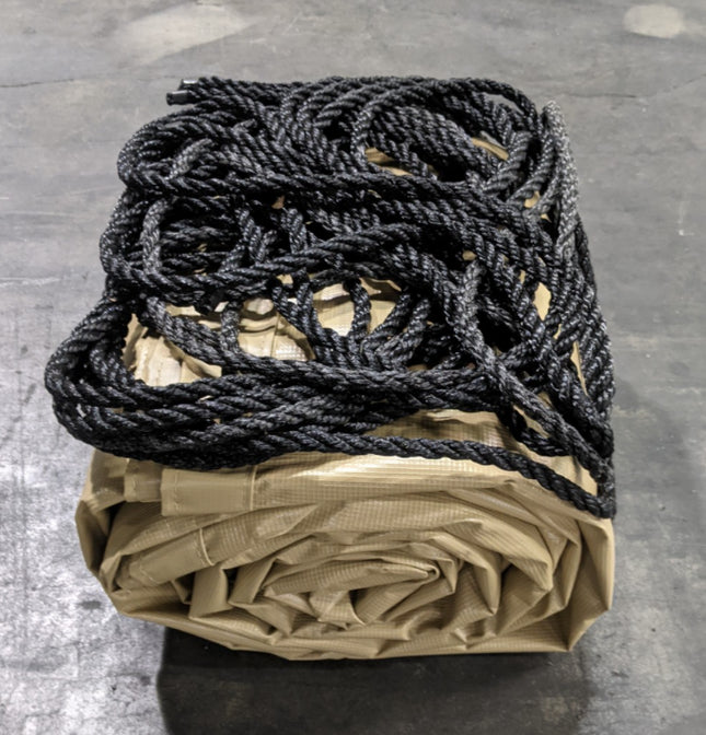 Military Surplus Ammo Tarp TAN 12' x 17' Tie Ropes and Grommets Cover Tent Trailer