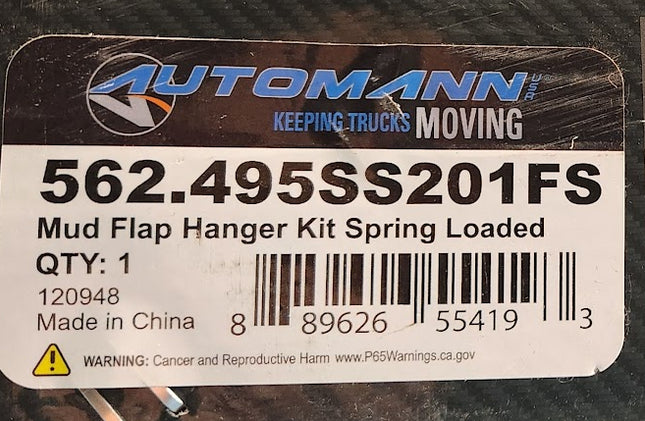 562.495SS201FS Automann Mudflap Kit Spring Loaded
