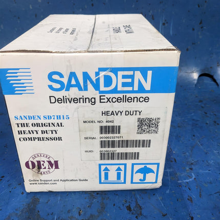 Sanden Heavy Duty Compressor With 8 Groove A/C Clutch 12V 4042