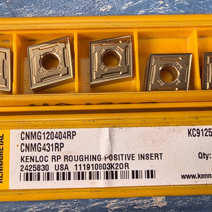 Kennametal KC9125 Insert Set of 5 Pcs CNMG431RP