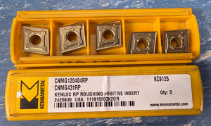 Kennametal KC9125 Insert Set of 5 Pcs CNMG431RP
