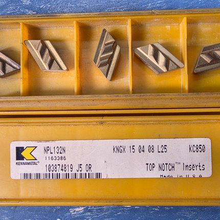 Kennametal KC850 Insert Set of 5 Pcs NPL132N