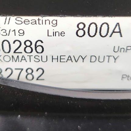 KAB Suspension Seat Model 800A 831K 83 Komatsu Heavy Duty Black Cloth
