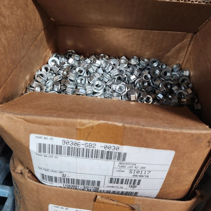 Honda 10mm Flange Lock Nut Self Lock 90306-SB2-0030 90306-SB2-013 (20 pcs)