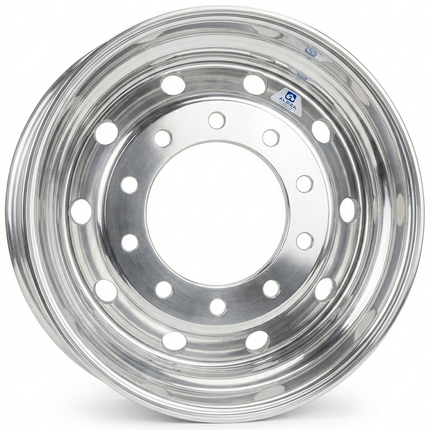 22.5" x 12.25" Alcoa Aluminum Wheel High Polish Hub Pilot 10 Bolt Holes 285.75mm - getexcess