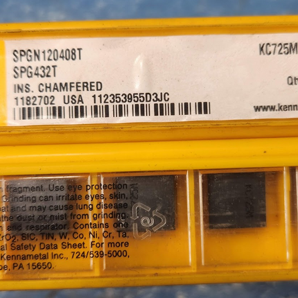 SPGN120408T Kennametal Carbide Insert SPG432T KC725M Grade
