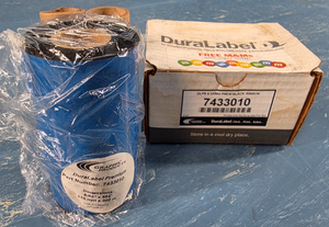 DuraLabel 7433010 4.33" x 984' Premium Black Resin Thermal Transfer Ribbon 110mmx300m
