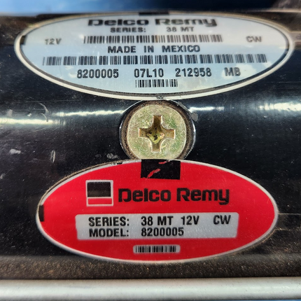 Genuine Delco Remy 8200005 Starter Motor 38MT 12V Wet CW 11N023 122634 - getexcess