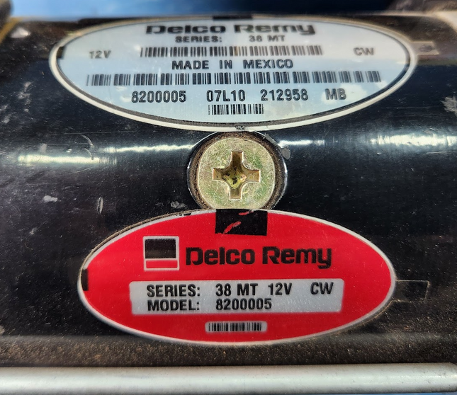Genuine Delco Remy 8200005 Starter Motor 38MT 12V Wet CW 11N023 122634 - getexcess