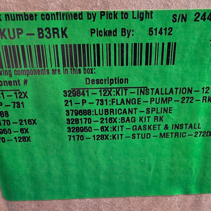 Parker Chelsea 272RGKUP-B3RK Power Take Off PTO Kit