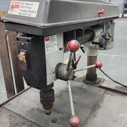 Dayton 33" Radial Bench Drill Press Belt Drive 1/2 hp 120 V 5 Speed 40PM15