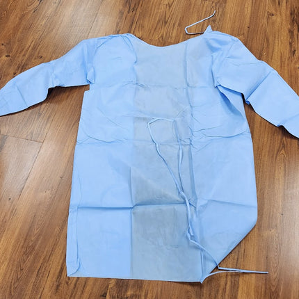 Non Medical Isolation Gown Blue Elastic Cuff Evolite CASE of 100 PCS