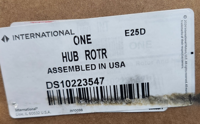 DS10223547 International Hub & Rotor