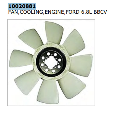 Ford F250 F450 6.8L Engine Radiator Cooling Fan 8 Blade 2011-2019 New OEM